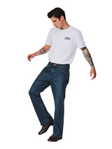 BOOTCUT FIT LEGEND OF WRANGLER COLLECTION HIGH RISE BOOTCUT MEN'S JEANS MID INDIGO