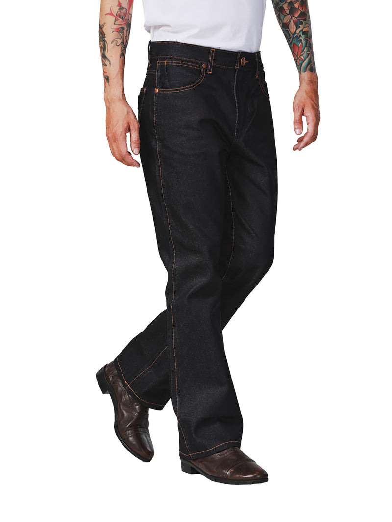 BOOTCUT FIT LEGEND OF WRANGLER COLLECTION HIGH RISE MEN'S JEANS RAW DENIM