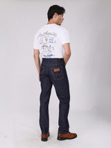 กางเกงยีนส์ผู้ชาย MWZ FIT เอวกลาง ทรงตรง สียีนส์ผ้าดิบ