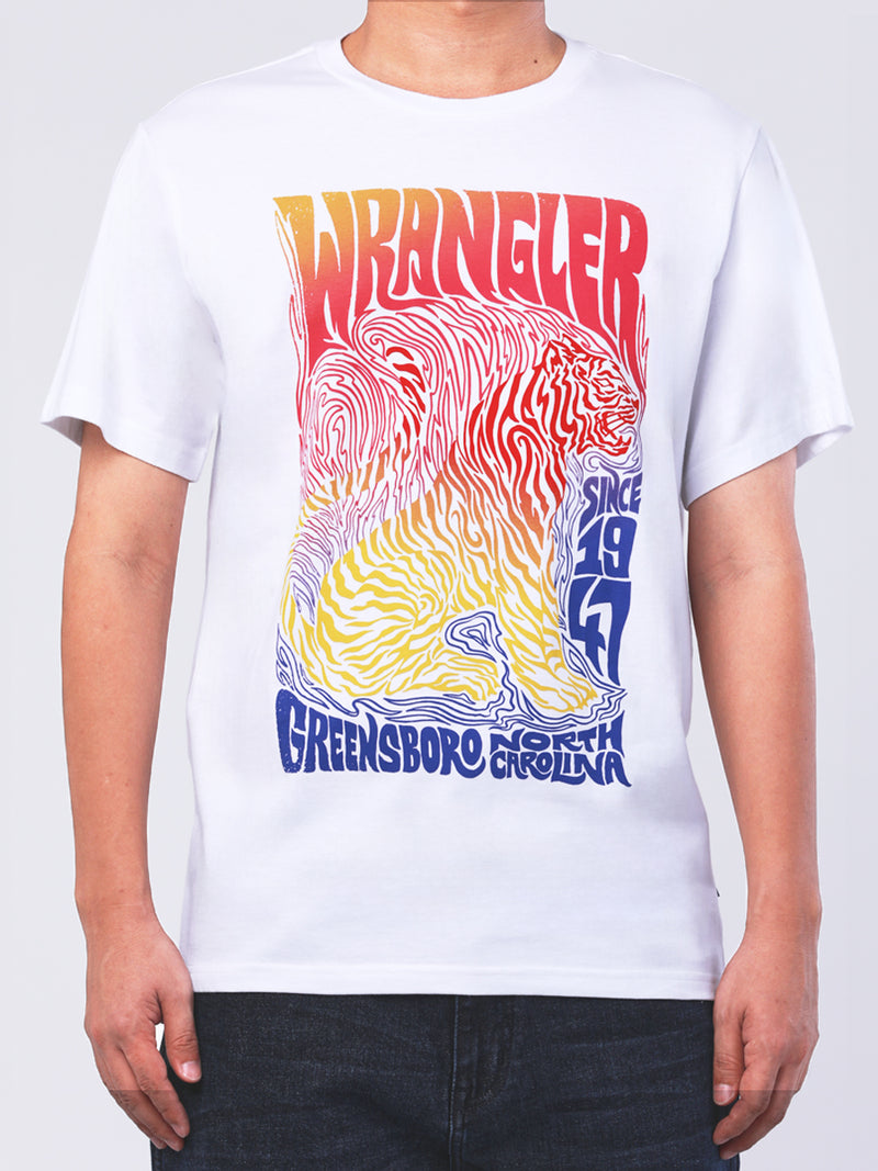 REGULAR FIT WRANGLER FOR ALL COLLECTION MEN'S TEE SHORT SLEEVE WHITE