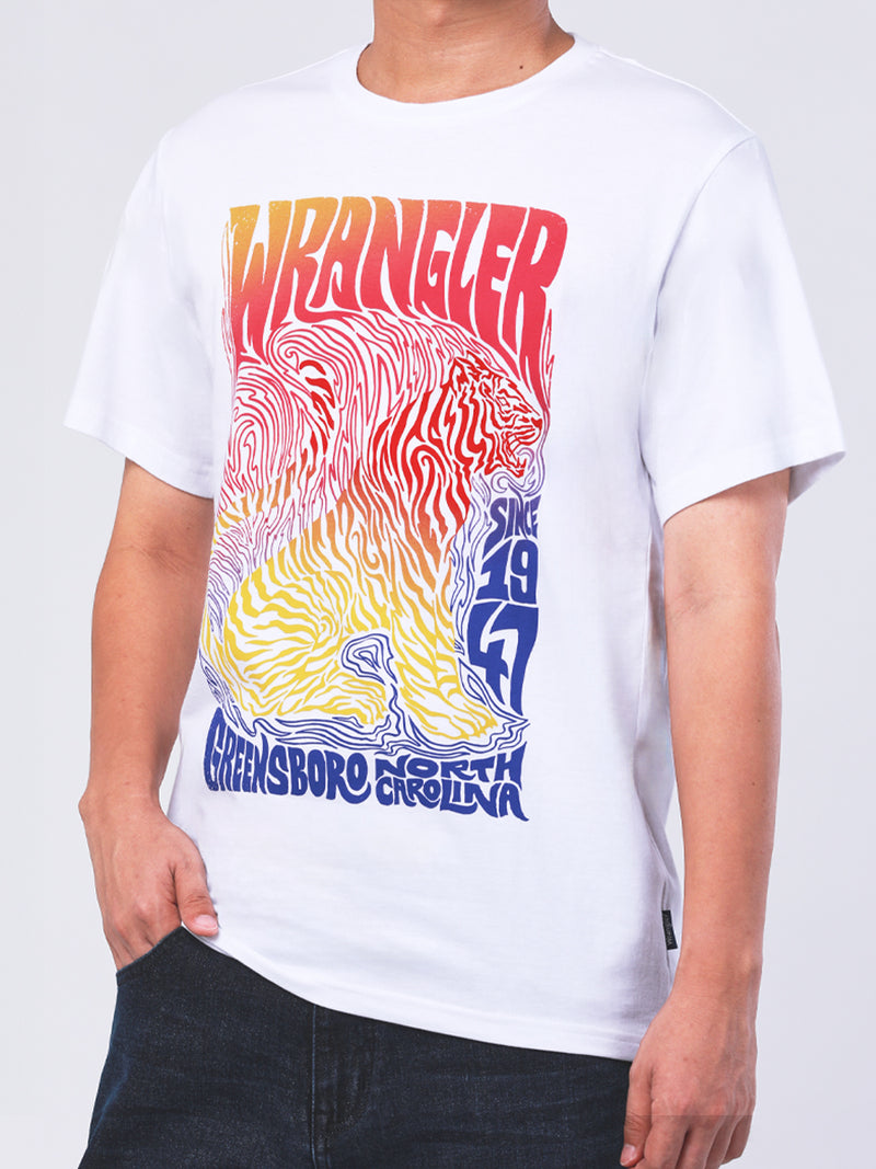 REGULAR FIT WRANGLER FOR ALL COLLECTION MEN'S TEE SHORT SLEEVE WHITE