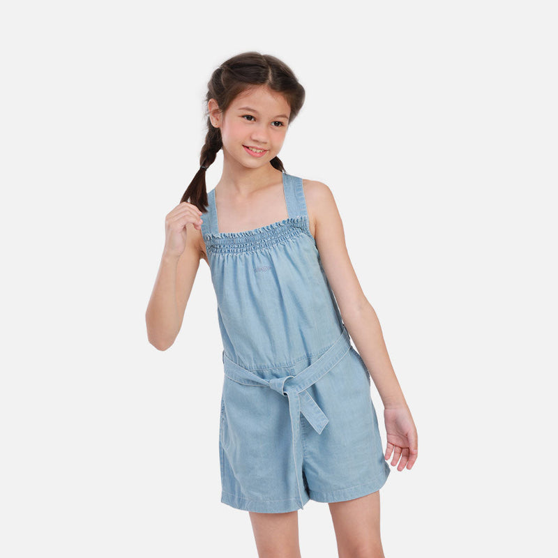 SEASONAL FIT ICY PASTEL COLLECTION MID RISE GIRL'S OVERALL DENIM