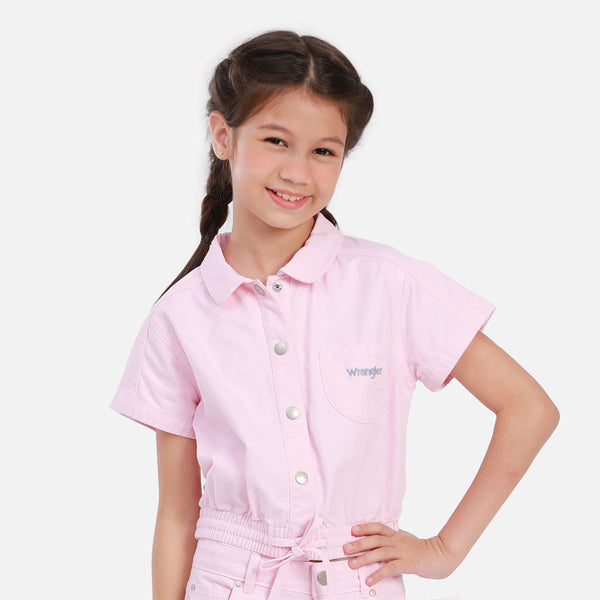 SEASONAL FIT ICY PASTEL COLLECTION GIRL'S BLOUSE PINK