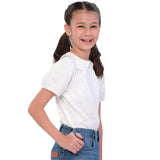 เสื้อเชิ้ตเด็กผู้หญิง BROIDERIES ANGLAIS คอลเลคชั่น ทรง SEASONAL สีขาว