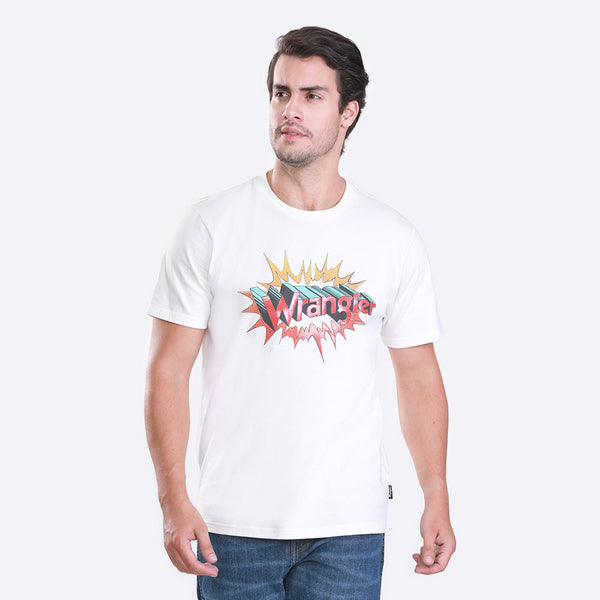 REGULAR FIT COWBOY COOL COLLECTION MEN'S TEE SHORT SLEEVE OFF-WHITE