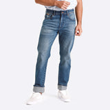 กางเกงยีนส์ผู้ชาย คอลเลคชั่น ORIGINAL WRANGLER TEXAS TAPER FIT เอวกลาง ทรงตรง สียีนส์
