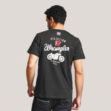 REGULAR FIT BIKER LOOK COLLECTION MEN'S TEE SHORT SLEEVE BLACK