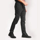 BOSTIN FIT BIKER LOOK COLLECTION MID RISE SLIM MEN'S JEANS BLACK