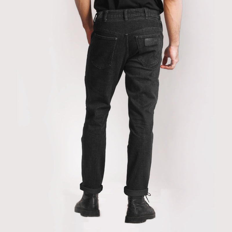 BOSTIN FIT BIKER LOOK COLLECTION MID RISE SLIM MEN'S JEANS BLACK