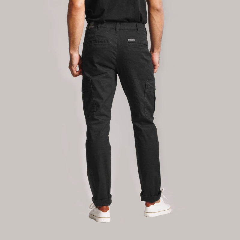 SEASONAL FIT BIKER LOOK COLLECTION MID RISE MEN'S CARGO BLACK