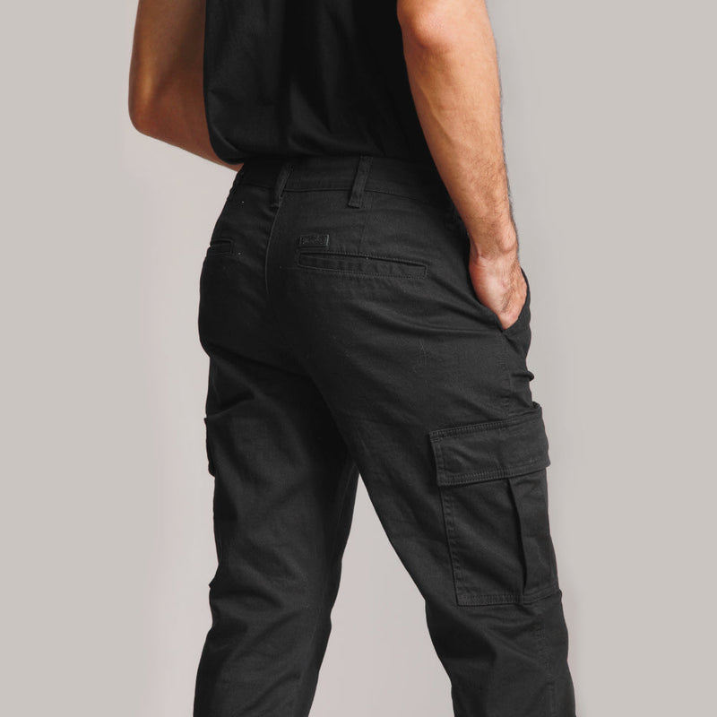 SEASONAL FIT BIKER LOOK COLLECTION MID RISE MEN'S CARGO BLACK