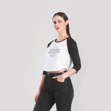 CROPPED FIT BIKER LOOK COLLECTION WOMEN'S TEE SHORT SLEEVE WHITE