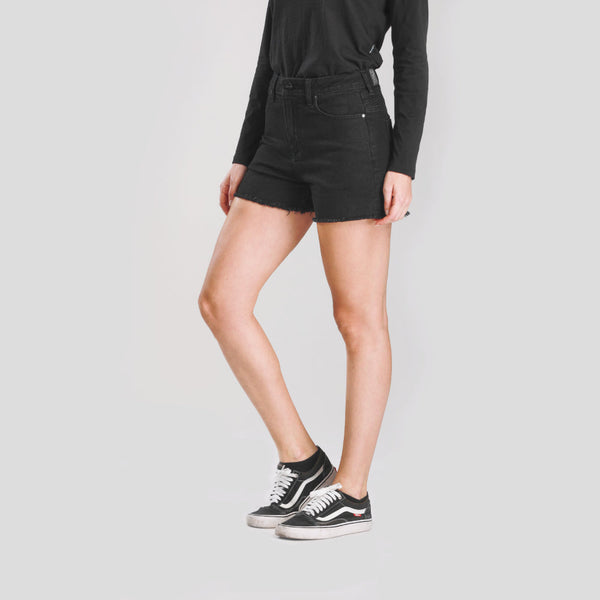 SHORTS FIT BIKER LOOK COLLECTION MID RISE WOMEN'S SHORTS BLACK