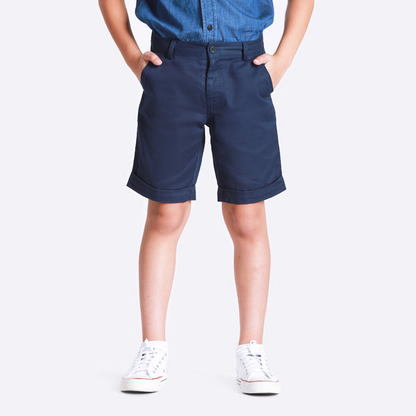 กางเกงขาสั้นเด็กผู้ชาย คอลเลคชั่น RACING MANIA SHORTS FIT เอวกลาง สีฟ้า