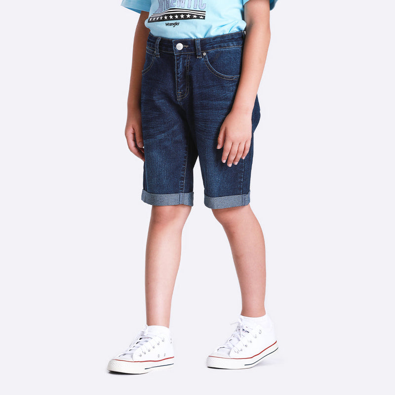 SHORTS FIT RACING MANIA COLLECTION MID RISE BOY'S SHORTS DENIM