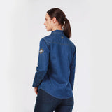 SLIM FIT BIKER LOOK COLLECTION WOMEN'S DENIM SHIRT LONG SLEEVES DENIM  8859286355821