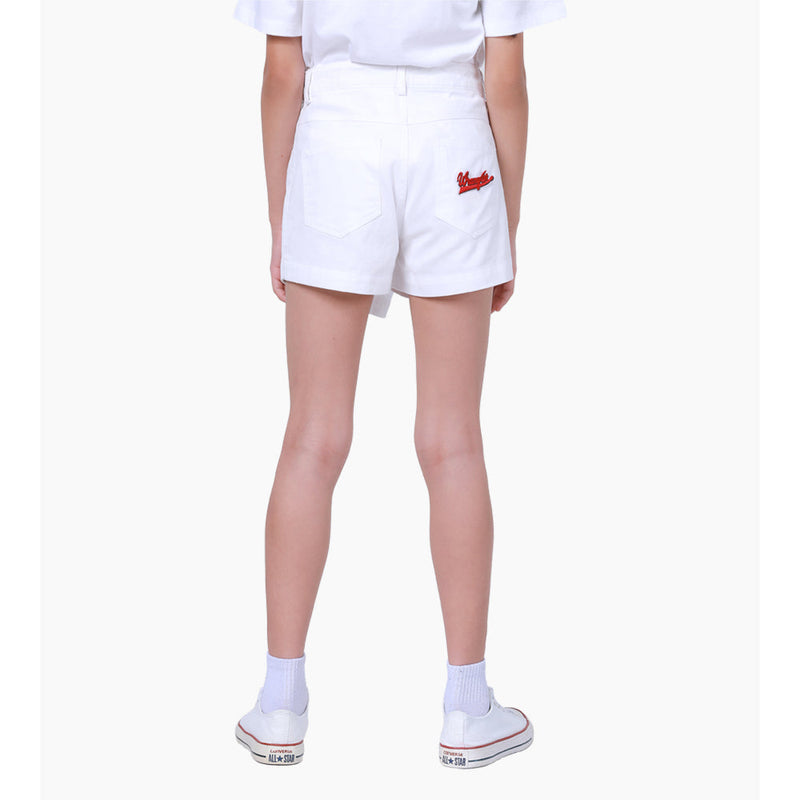 กางเกงกระโปรงเด็กผู้หญิง คอลเลคชั่น CELEBRATE SHORTS FIT สีขาว