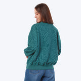 OVERSIZE FIT WILD WRANGLER COLLECTION WOMEN'S PULLOVER GREEN
