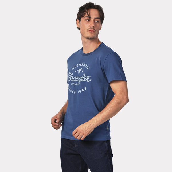 REGULAR FIT MEN'S TEE SHORT SLEEVE NAVY