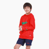 SEASONAL FIT CELEBRATE COLLECTION BOY'S PULLOVER HOODIE RED