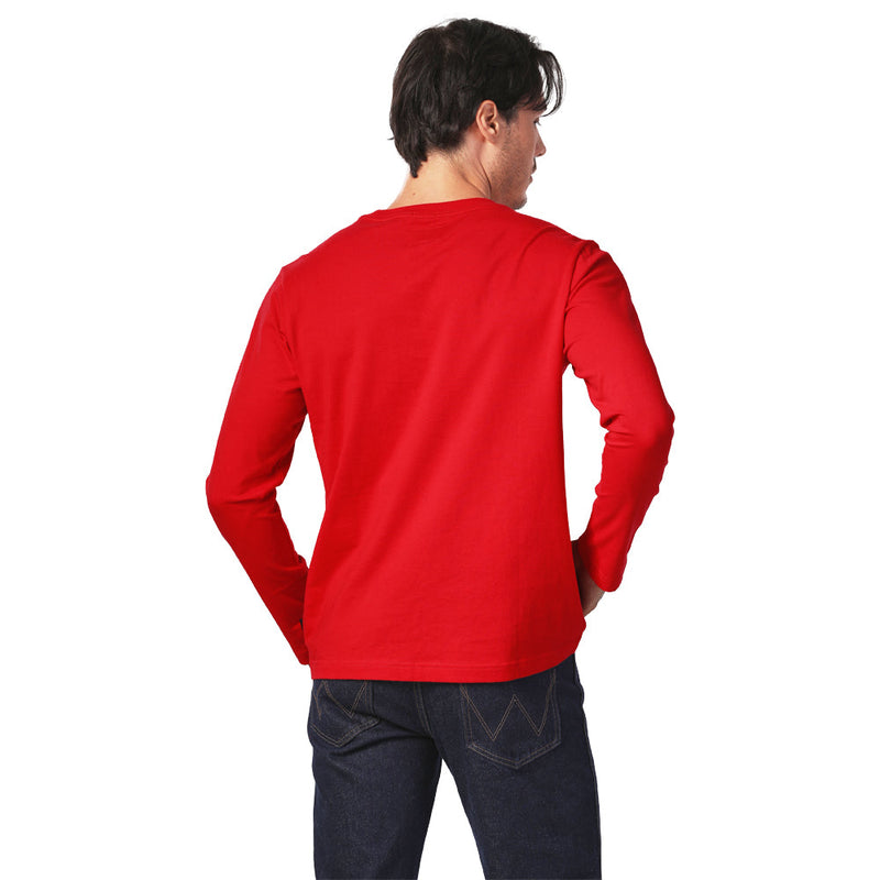 เสื้อยืดแขนยาวผู้ชาย คอลเลคชั่น CHINESE NEW YEAR ทรงตรง สีแดง