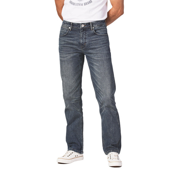 FRONTIER RELAX STRAIGHT FIT LEGEND OF WRANGLER COLLECTION MID RISE COMFORT MEN'S JEANS DENIM