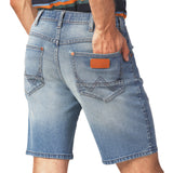 กางเกงขาสั้นผู้ชาย คอลเลคชั่น LEGEND OF WRANGLER FRONTIER SHORTS FIT เอวกลาง ทรงกระบอก สียีนส์