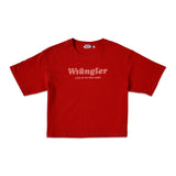 CROPPED FIT LEGEND OF WRANGLER COLLECTION WOMEN'S TEE SHORT SLEEVE RED