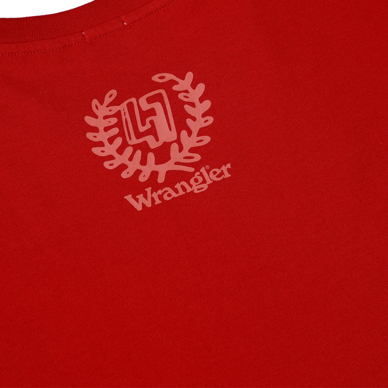 CROPPED FIT LEGEND OF WRANGLER COLLECTION WOMEN'S TEE SHORT SLEEVE RED