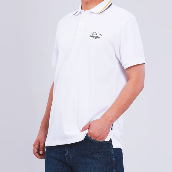 REGULAR FIT MEN'S POLO SHORT SLEEVE WHITE