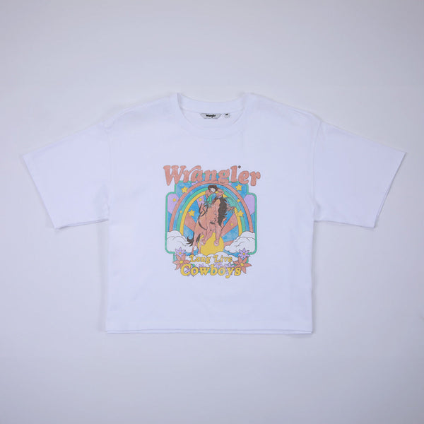 CROPPED FIT WRANGLER KEEPS YOU COOL COLLECTION WOMEN'S TEE SHORT SLEEVE WHITE